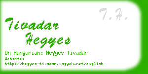 tivadar hegyes business card